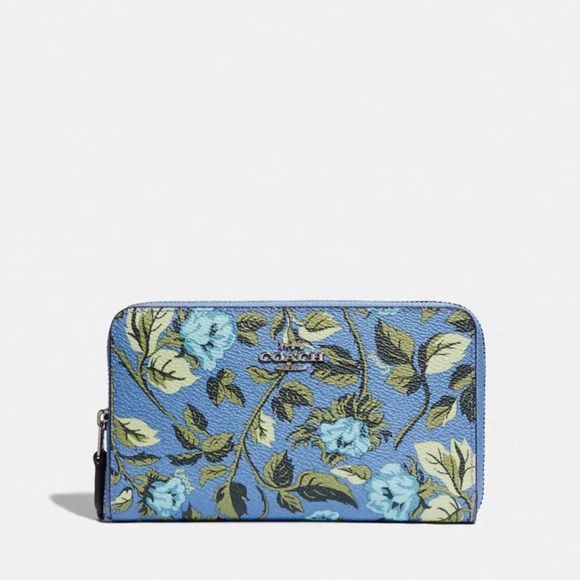 Coach Handbags - Coach Medium Zip Wallet in Sleeping Rose